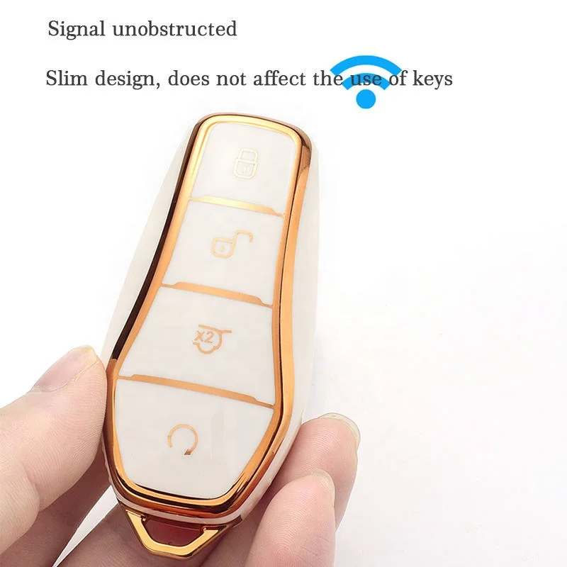 New Tpu Car Key Case Cover For Byd Song Pro Han Ev Max Tang Dm 2018 Qin Plus Keyless Protector Shell Auto Accessories