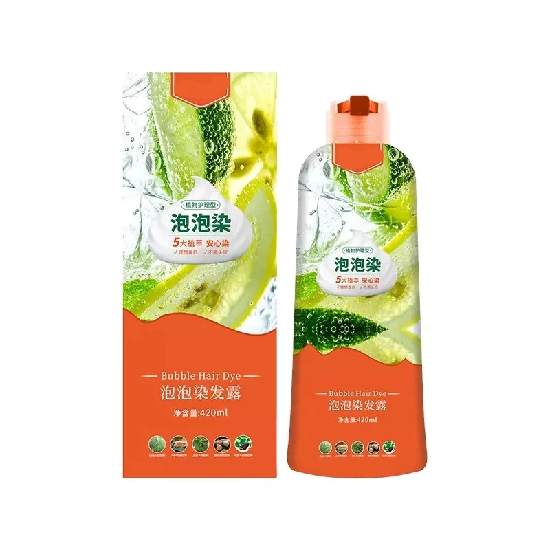 Wholesale Natu-ral Black Hair Dye Shampoo For Women Multiple Colour Brand Herbal Care Hair Dye