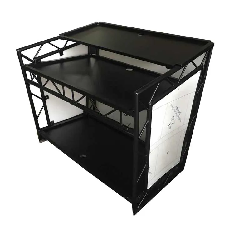 Fast Set Folding Portable Led Lighting or Disco Sale Sturdy Adj DJ Set Table