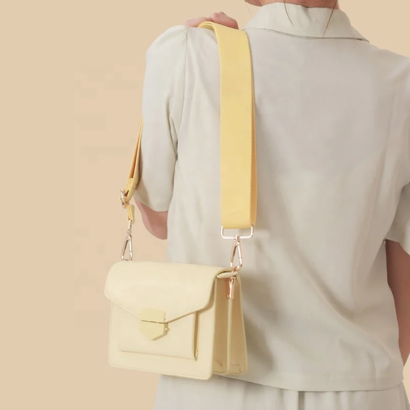 Wholesale Solid Color Thin Webbing Shoulder Strap Multi Pure Color Replacement Custom Bag Straps