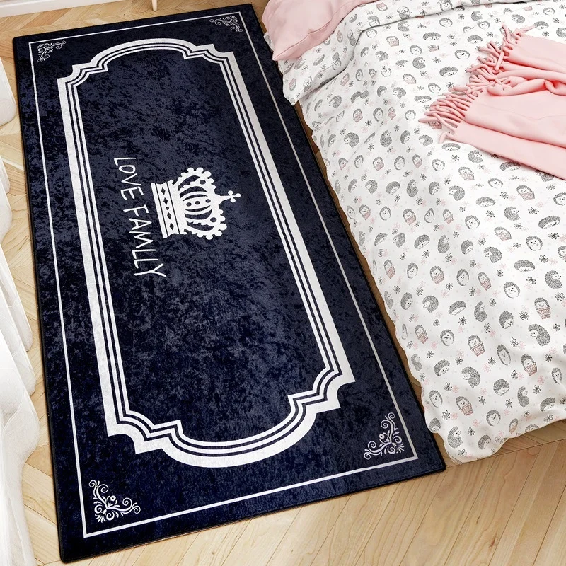 3D золотистый бархатный прикроватный коврик, ковер для гостиной, журнального столика, короткий бархатный напольный коврик, коврик для балкона, двери, моющийся и настраиваемый