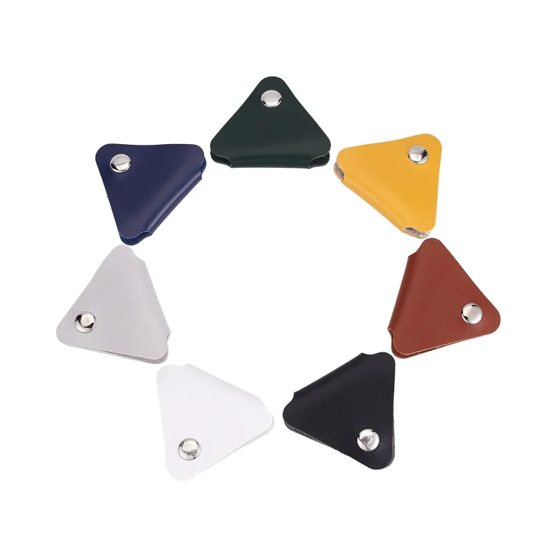 Cord Organizer Keeper PU Leather Cable Clips 7 Pcs Set Good Quality USB Holder Multiple Usage Leather Cable Straps