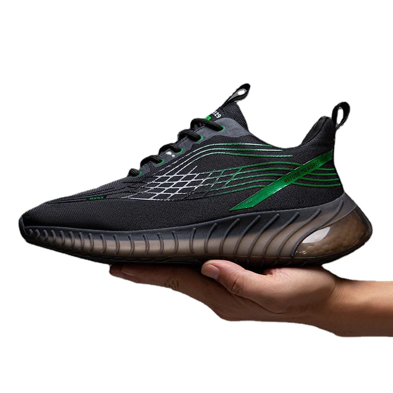Ultralight Sport Shoes Mesh Fly knit Men Casual Running Sneakers Latex insole Wholesale Man sport trainers OEM factory