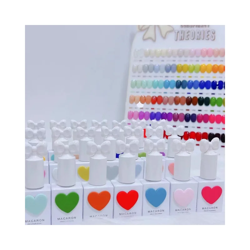 Wholesale Macaron Sweetheart 58 Colors Gel Nail Painting Polish Set Uv Gel Polish For Nail Art Supplies Salon