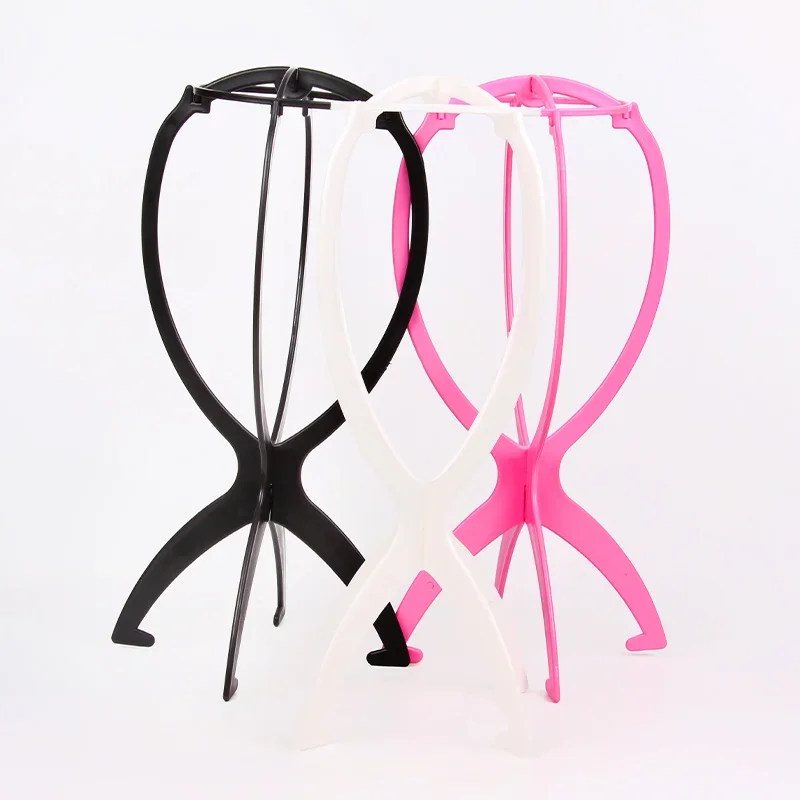 Adjustable Plastic Wig Stand Holder Stand For Hat Display Wig Head Holders Mannequin Portable Folding Wig Stand