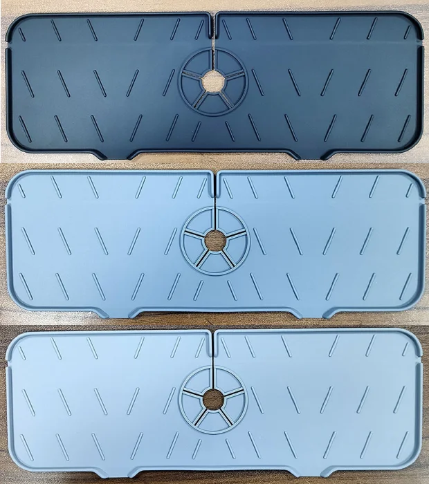 Custom Splash Faucet Water Catcher Mat Kitchen Sink Splash Guard Silicone Faucet Mat