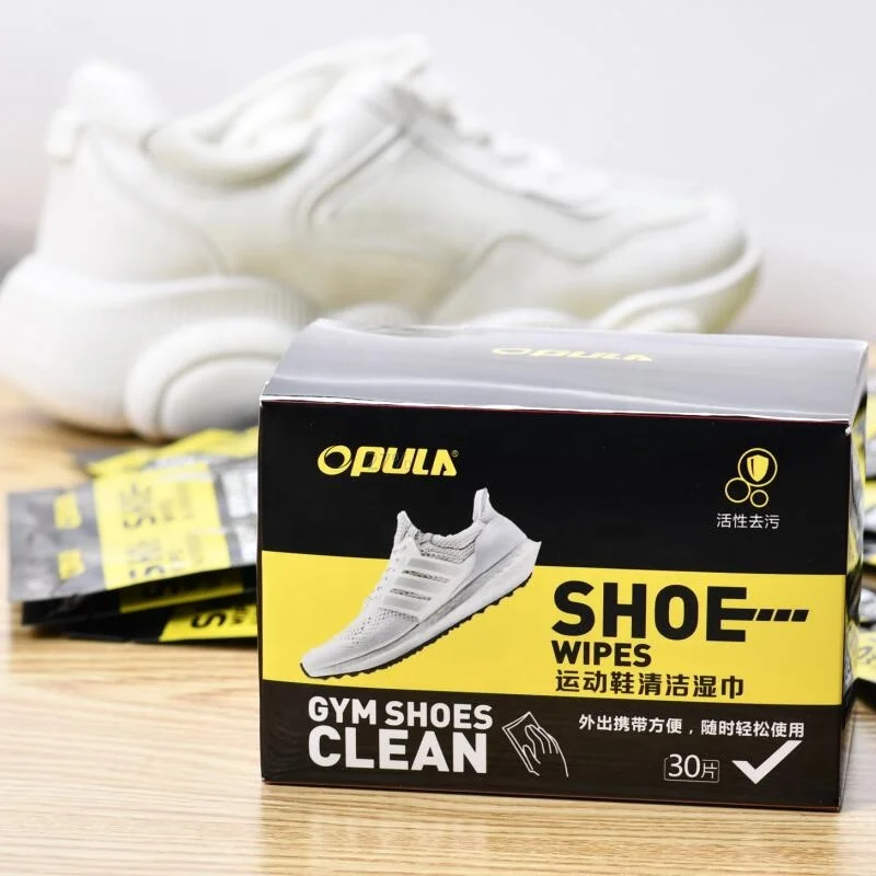 OPULA Shoe Cleaner Sneaker Wipes 40 Pack Individually Wrapped Quick Wipes with Large Disposable for Shoes Care Wipes for Sneaker