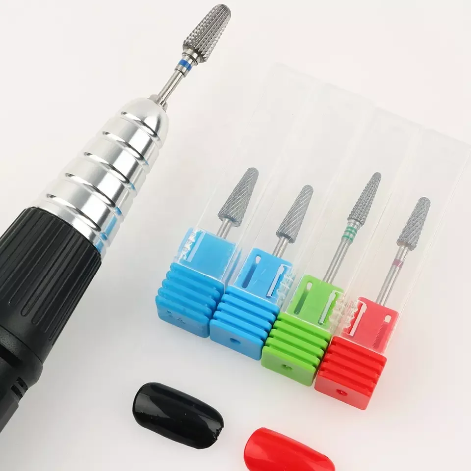 Tungsten Carbide Manicure Tools Accessories Drill Bit Cone For Professional Nails