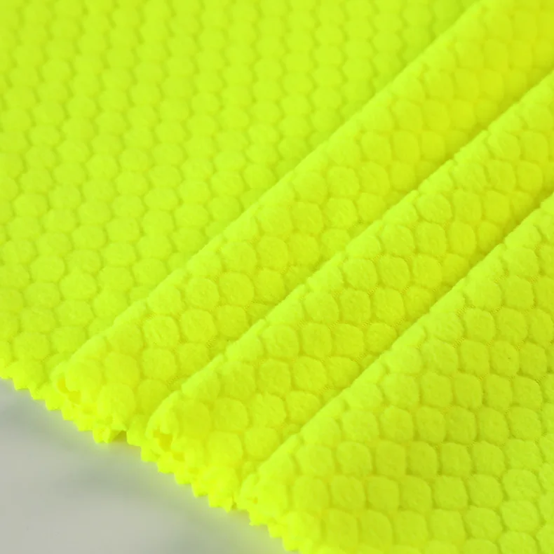 Garment Home Textile Plush Fleece Fabric Factory Wholesale Jacquard Single Side Polar Fleece Fabric 100% Polyester