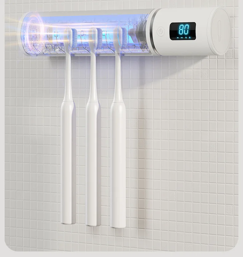 Automatic UV Toothbrush Dispenser Wall Mounted Tooth Brush Sterilizer Toothbrush Disinfection Box