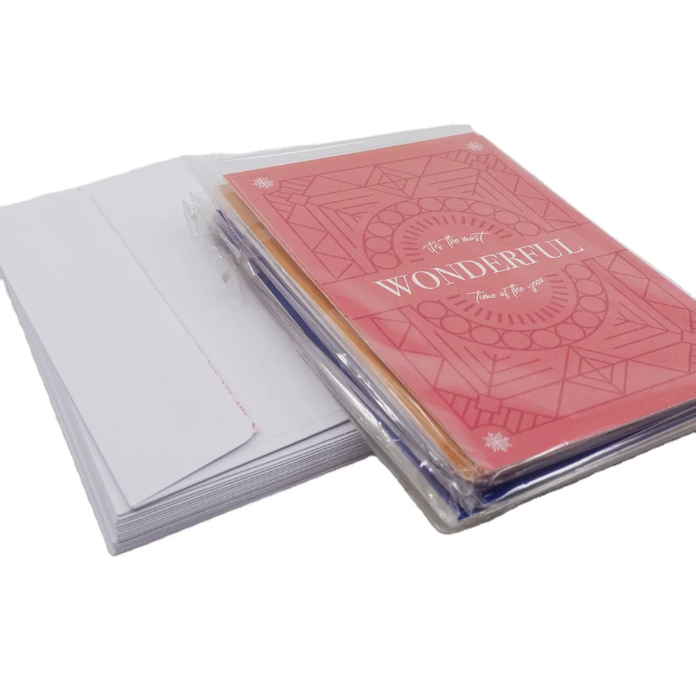 
148 мм (длина) X 105 мм (ширина) 50 г/м2 с покрытием, 1 сторона, набор поздравительных открыток на Рождество 