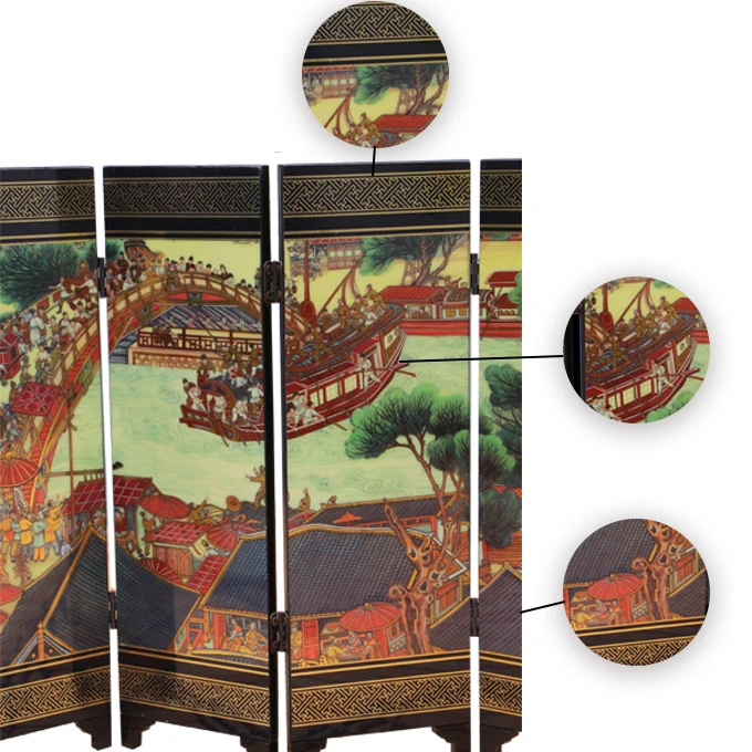 Китайское классическое украшение экрана, река цинми, китайские народные ремесла, одно из нематериальных культурных наследий Китая, костюм