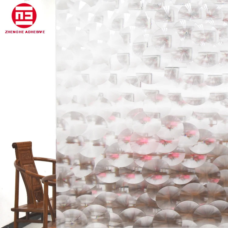  Цветная декоративная клейкая пленка для окон Zhenghe с принтом на заказ