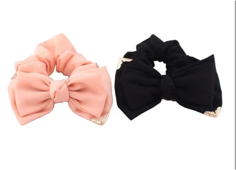 factory supply custom cute hair bow scrunchie for kids