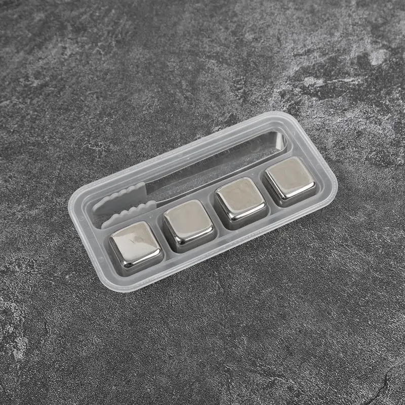 Exclusive Whiskey Stones Gift Set High Cooling Technology Reusable Ice Cubes Stainless Steel Whiskey Ice Cubes Whiskey Rocks