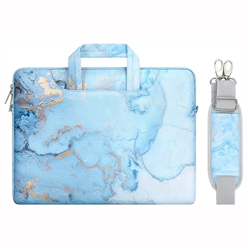Laptop bag for women Watercolor Marble Case Notebook Briefcase Laptop bag 15.6 Ladies girls