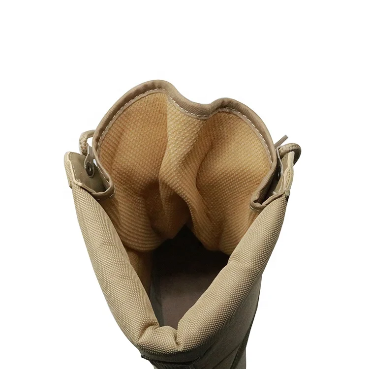 
Suede leather abrasion resistant rubber sole anti slip cemented desert army boots 