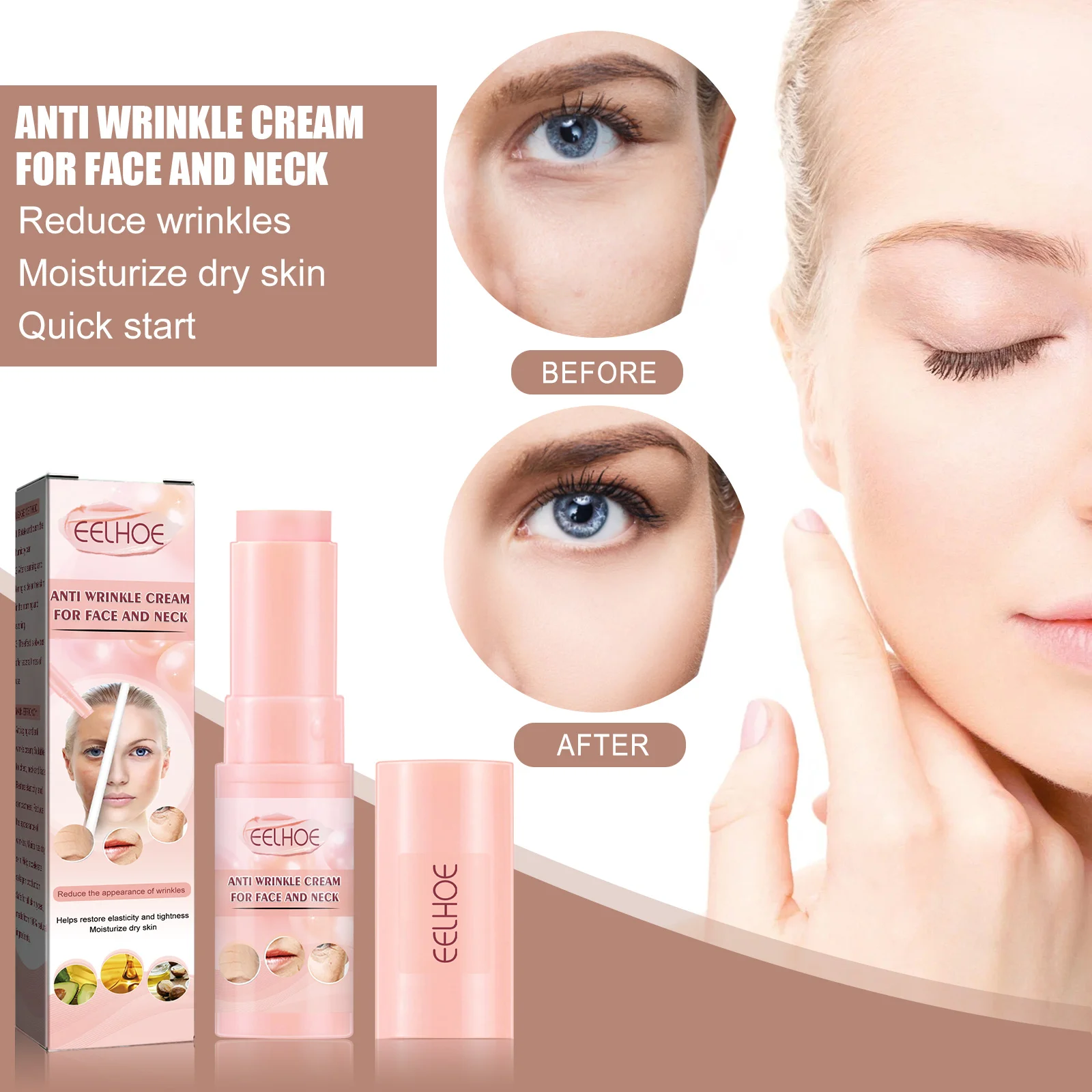 EELHOE Face Serum Stick Anti-wrinkle Face Moisturizer Stick Organic Moisturizer Stick For Face