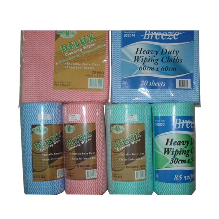 Hot Spot Delivery Fast Disposable Nonwoven Dry Wipes Magic Fiber Kitchen Cleaning Cloth Wipe Roll