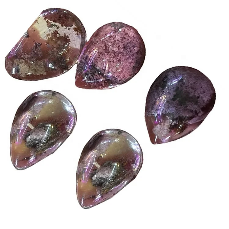 Phantom Crystal Quartz Cabochons different size and shape to cut Phantom Quartz Gemstone Natural Cabochon