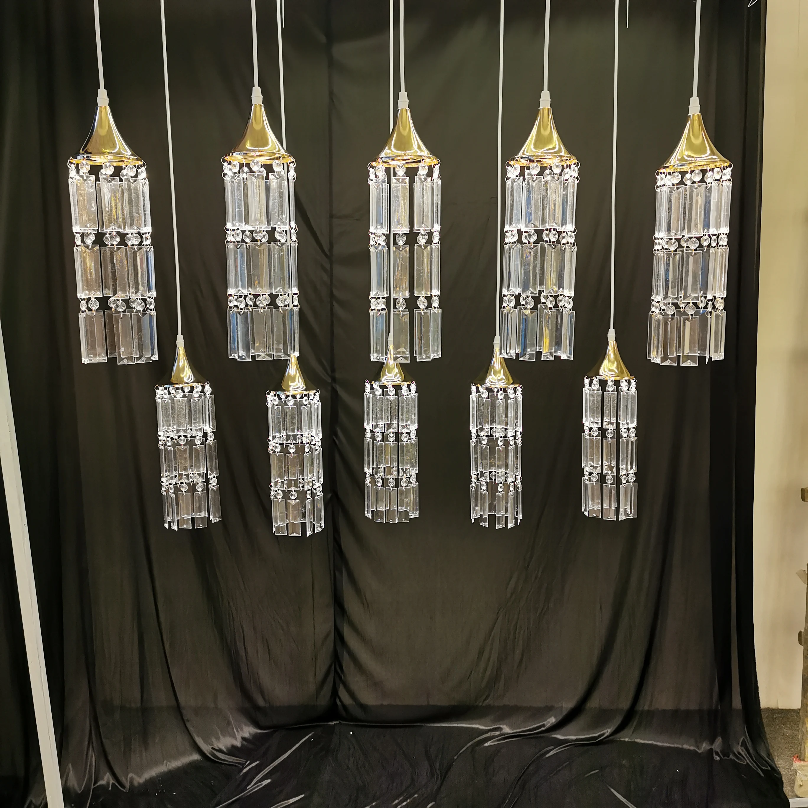 10 акриловых бусин занавеска Люстра Свадебное потолочное украшение реквизит для сцены