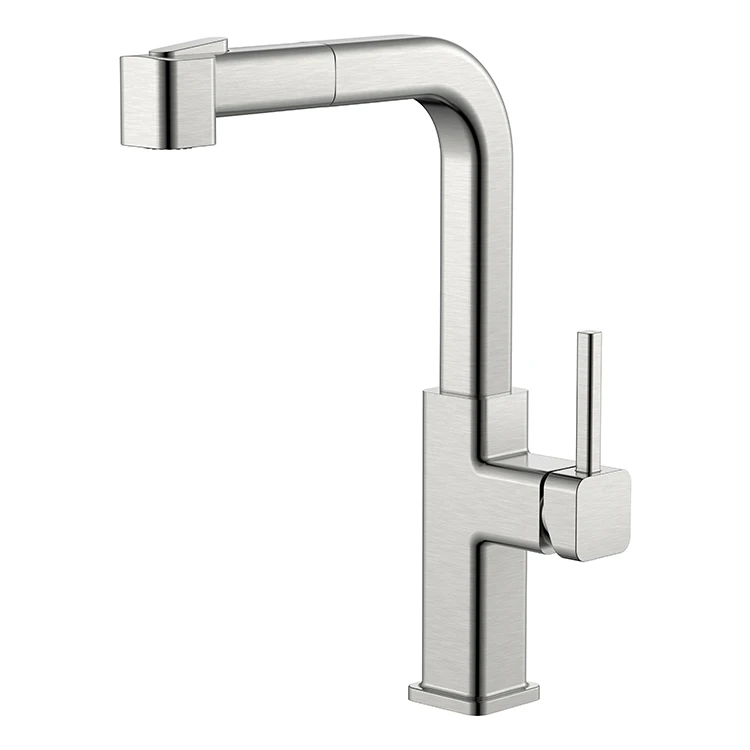 Factory Customized Stainless Pull Out Brush Gold Faucet Sprayer Kitchen Sink Mixer Washing Tap Faucets Mixers Taps