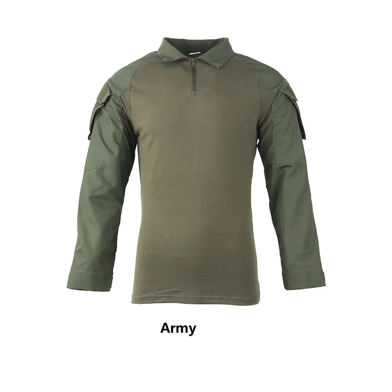BDU Tactical Camouflage Uniform Clothes Camo Frog Suit Men Tactical Polo Shirt Combat