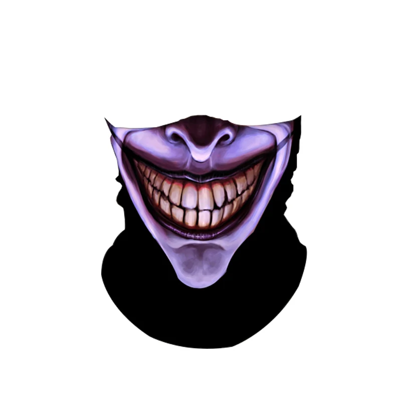 Fashion Personality 3D Men Face Printing Big mouth Magic Headscarf Multifunction Bandana