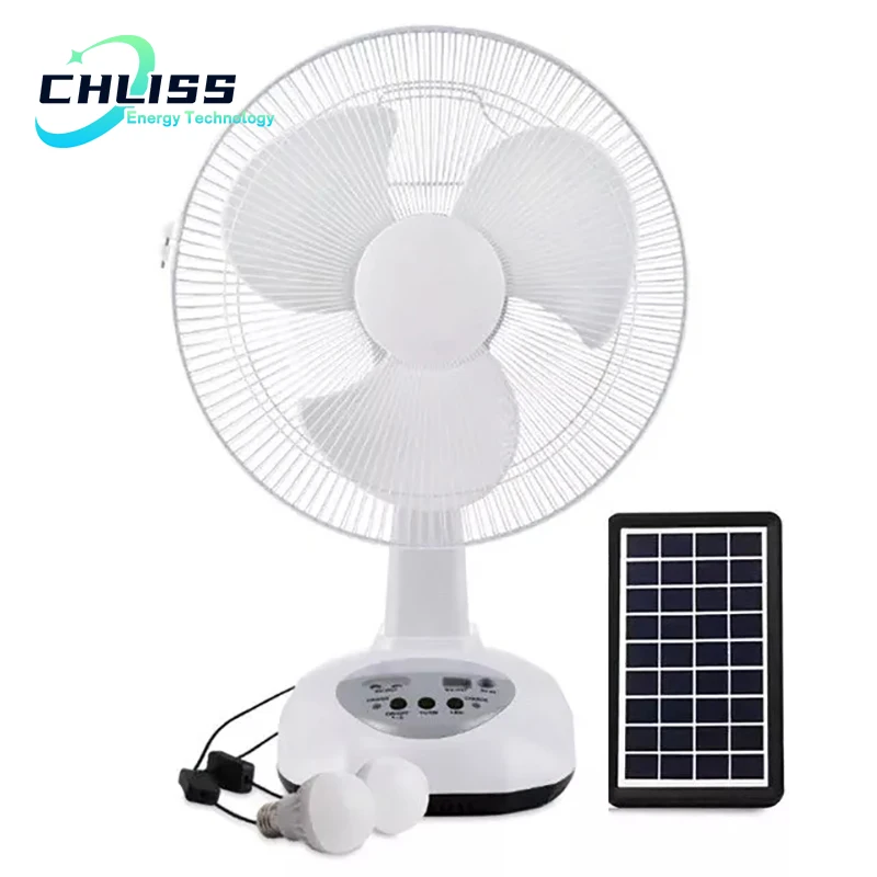 Chliss 8 inch 12 inch 16 inch customizable 300a solar power rechargeable fans for home price