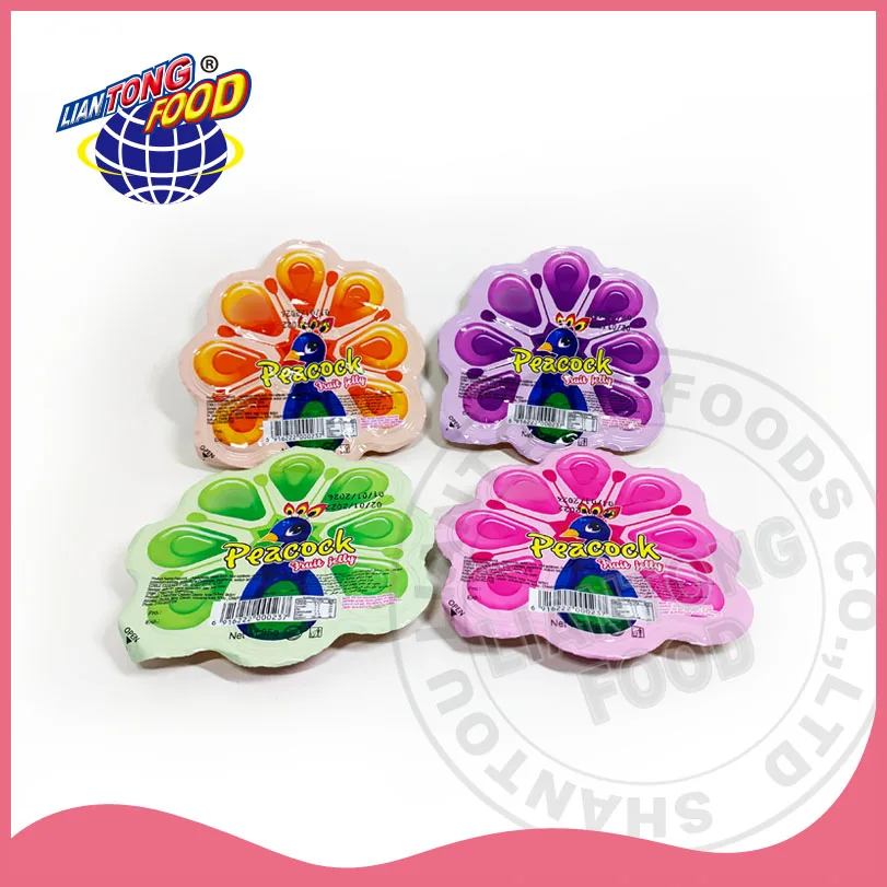 35g New shape peacock fruit jelly fruit flavor jelly