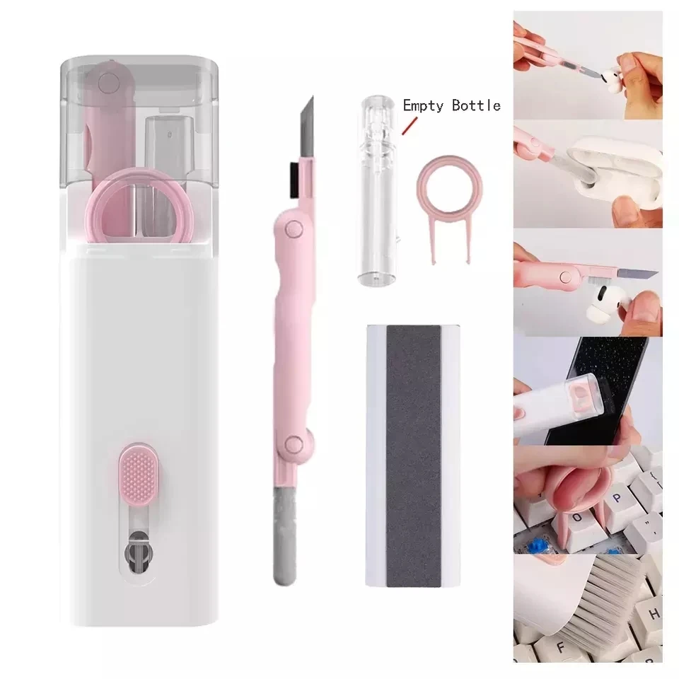 High Quality 6 Colors 7 in 1 Computer Keyboard Screen Cleaning Set Laptop Phone Headset Cleaning Pen Cleaner Kit