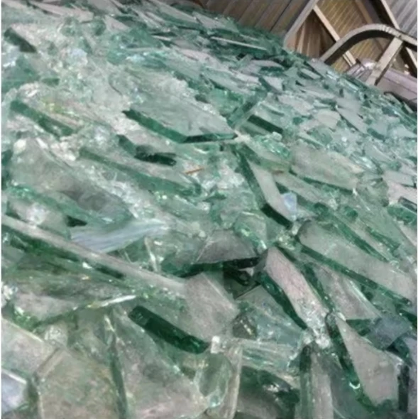 Clear Broken Float Glass Plates Scraps White Recycled Tempered Window Cullet for Making Float Glass