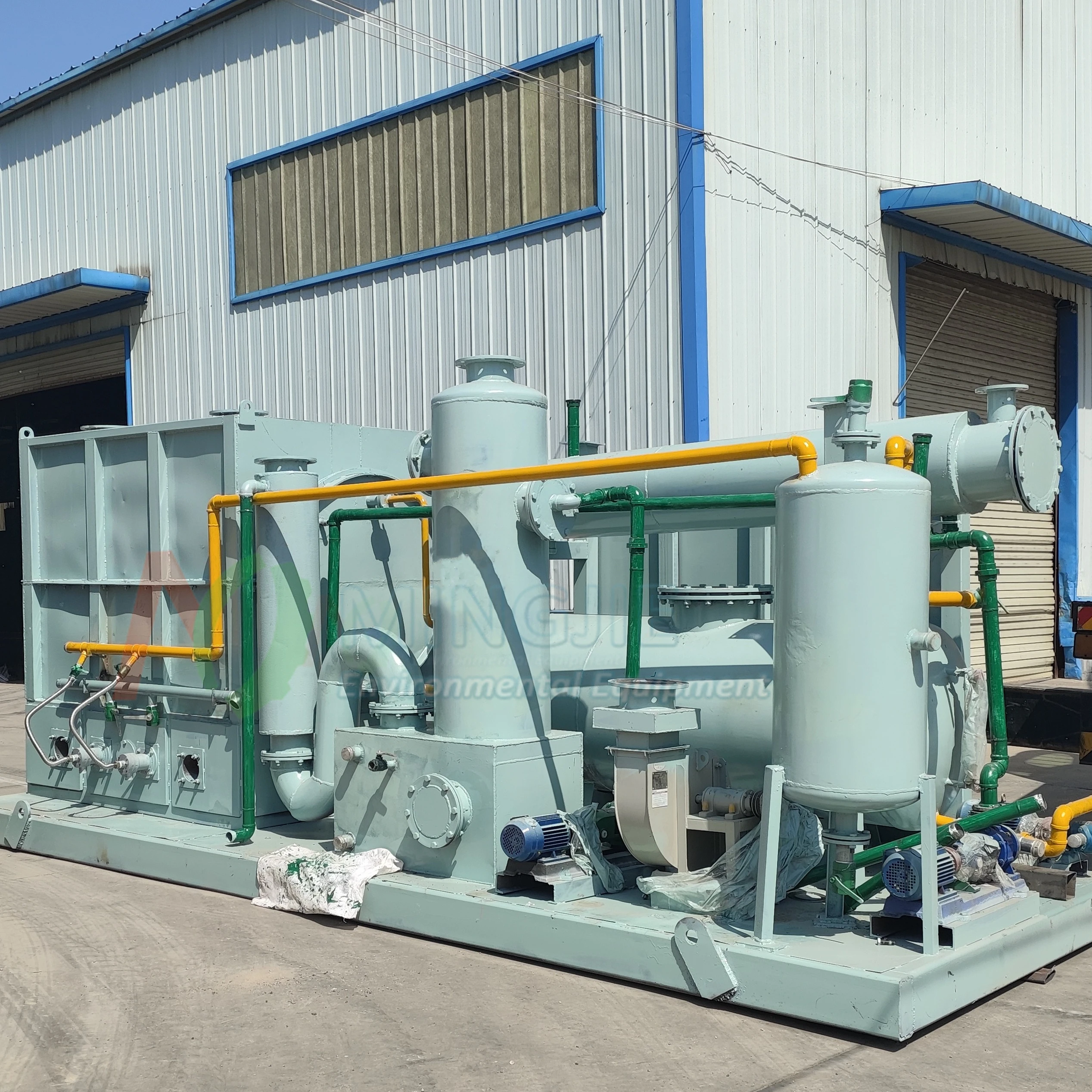 Motor Oil Recycling Machine Pyrolysis Oil Distillation Municipal Waste To Energy Power Plants