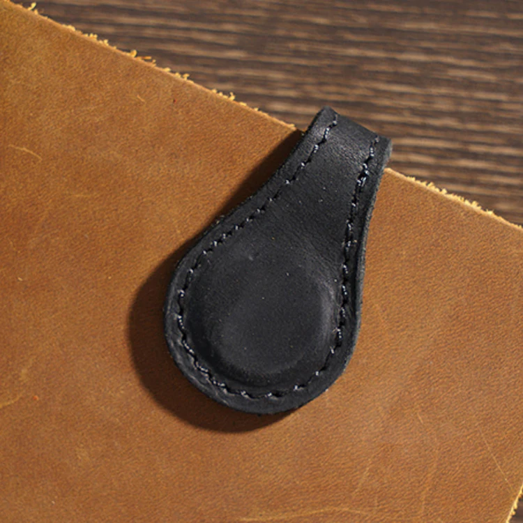 Promotion Gift Magnetic Leather Bookmark Vintage Leather Book Mark Custom Logo PU Bookmark