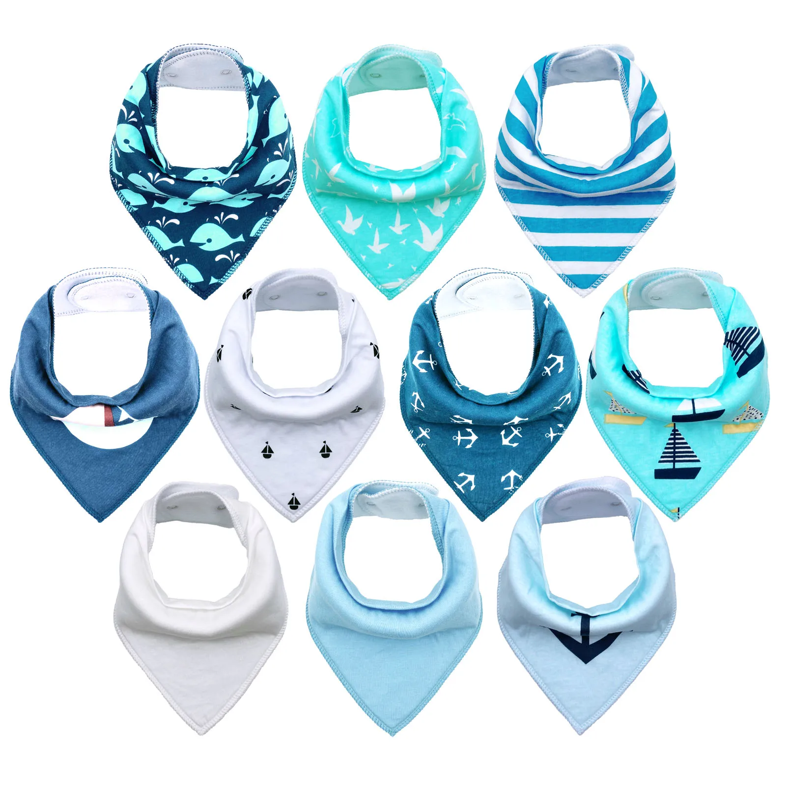 Baby Bibs Organic Cotton Bib Set for Boy OEM OED Service Printed Cotton Baby Bibs Wholesale