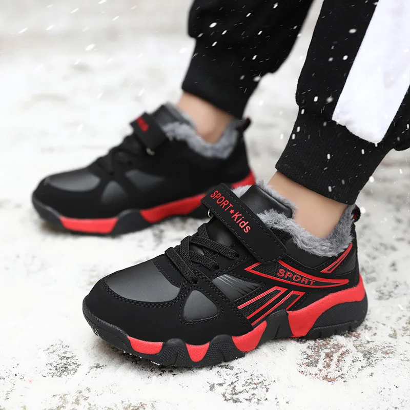 children warm  shoes unisex fashion soft bottom boys girls boots non-slip kids sneakers autumn winter