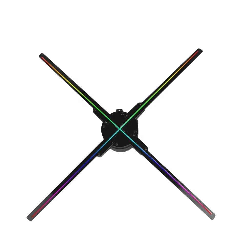 3D Hologram Led Advertising players Fan 65SD+ Wifi App Upload Content With APP Control 960*960 Resolution Advertising Device