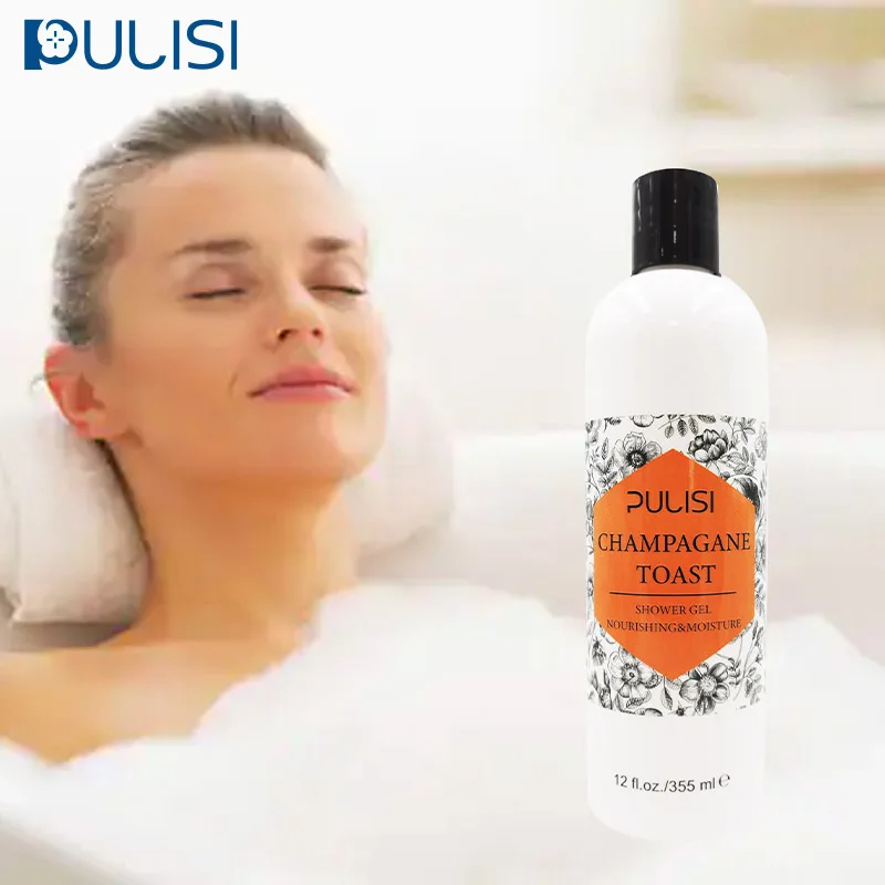 private label natural fragrange body wash gel champagne toast perfume body whitening organic shower gel