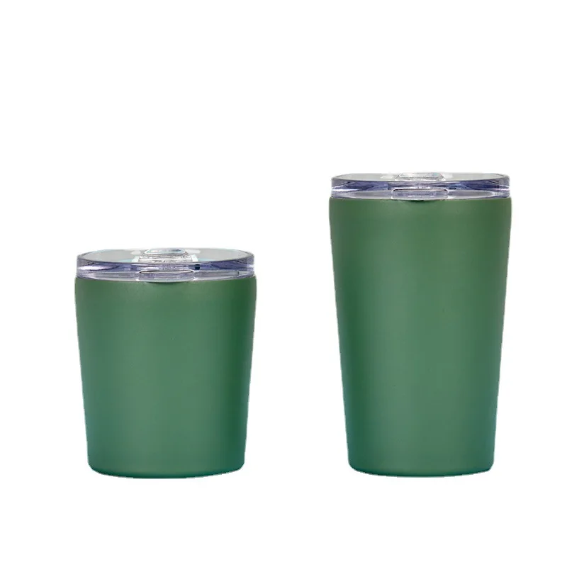 RTS CUTE  Double wall stainless steel 304 insulated vacuum coffee tumbler 8OZ travel milk coffee cup WITH LID