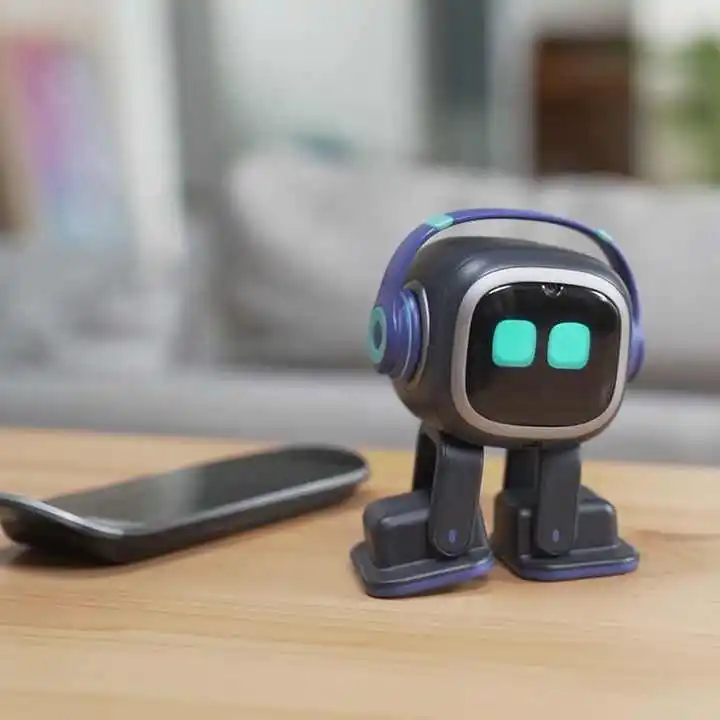 EMO Robot Smart AI Desktop Pet Robot With Alarm Clock Cute Intelligent EMO Go Home Toys For Kids