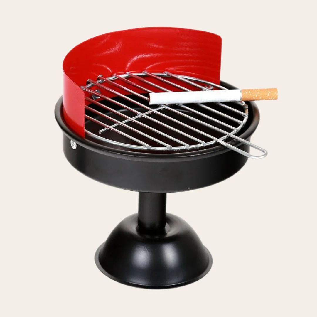 Маленькая маленькая портативная креативная металлическая подставка в форме пепельницы с индивидуальным логотипом, сигарета для рекламной рекламы, подарок