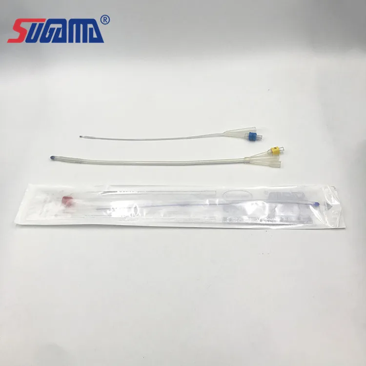 CE approved disposable 100% medical silicone foley catheter urinary catheter