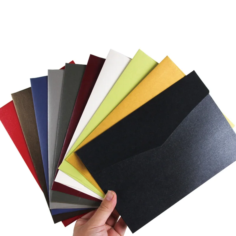 Classical Gold Foil Black Kraft  Mini Paper Envelopes Wedding Invitation Envelope Gift Envelope