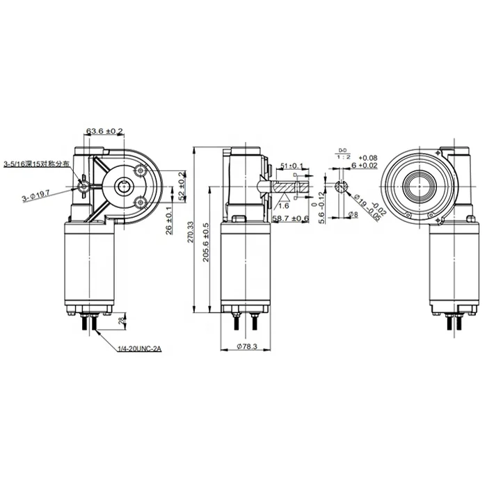 Silent Micro DC Gear Motor High Torque 12v Electric Winch Anchor Worm Wheel Motor