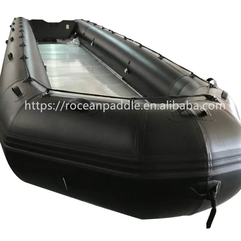 High Quality Rigid Aluminum Floor inflatable rowing boat 10 meter 11meter with outboard engine