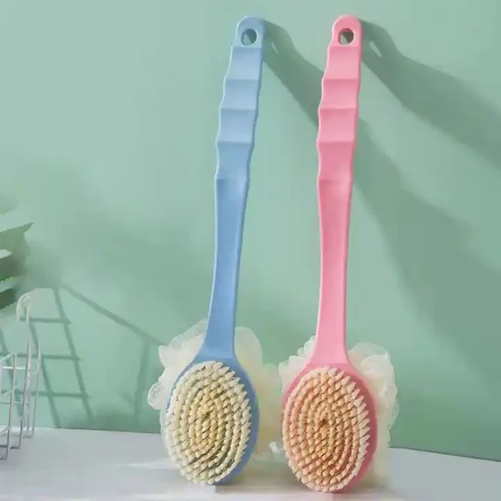 Hot Sale Creative Scrubbing Bath Brushes  Long Handle Double Sided Bath body Cleaning Bristles Body Brush