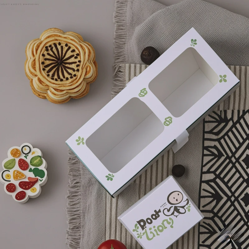 Eco-Friendly Biodegradable Paper Packaging Boxes with Window Custom Printed Logo for Bakery Cake Donut Perfume Potato Chips