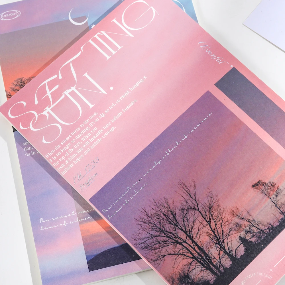 Joytop 000235 Softcover A5 Blank Twilight Time Notebook for Creativity