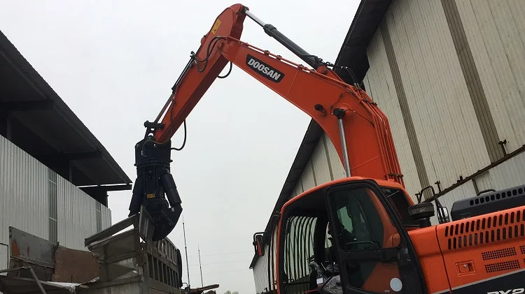 Smash Tool Rotate Demolition Rebar Cut Off Double Cylinder Hydraulic Shears For Excavators