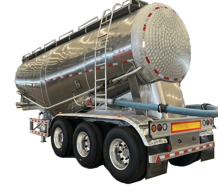 Cheap Price Cement Bulker Trailer 4 Alex 45cbm Powder Bulk Cement Tanker Truck Transporter Cement Tank